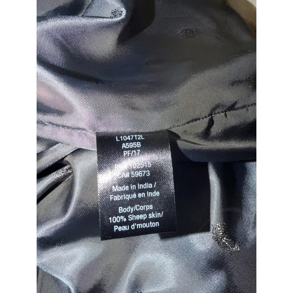 New John Varvatos brown antique  leather jacket size S $798